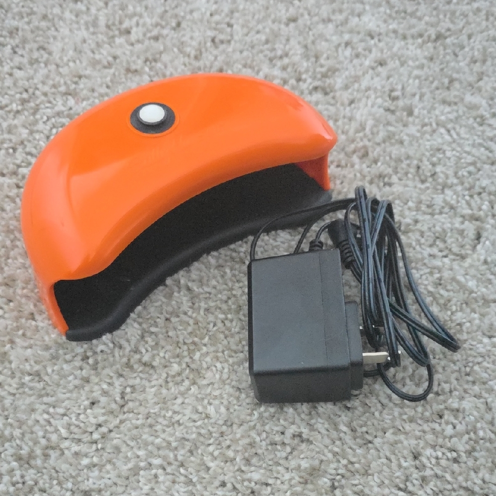 Orange LED Nail Lamp with Charger